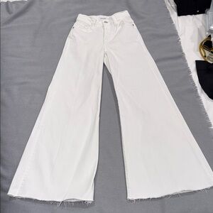 Frame Denim Women's Crisp White Wide Leg Jeans